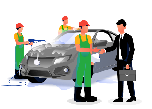 Car Wash Illustration